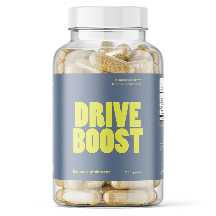 Drive Boost Sexual Health Supplement (120 Capsules) Support Stamina & Libido, Made with Maca, Tongkat Ali, Tribulus Terrestris, and Red Ginseng, Made in The USA