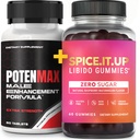 Couples Intimacy Bundle: Potenmax Testosterone Booster for Men (60 Capsules) & Women's Libido Gummies with Horny Goat Weed (60 Gummies) - Natural Vitality for Both Partners