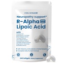 R-Alpha Lipoic Acid 600mg | 240 Softgels | Neuropathy Supplements with Active B-Vitamins, Magnesium Glycinate & Herbal Extract Blend | Support Nervous System Health | Non-GMO, Gluten-Free