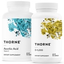 THORNE - Immune & Wellness Support Bundle - Asorbic Acid & Vitamin D-5000 - Antioxidant & Immune Function - 60 Servings