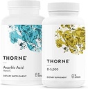 THORNE - Immune & Wellness Support Bundle - Asorbic Acid & Vitamin D-5000 - Antioxidant & Immune Function - 60 Servings