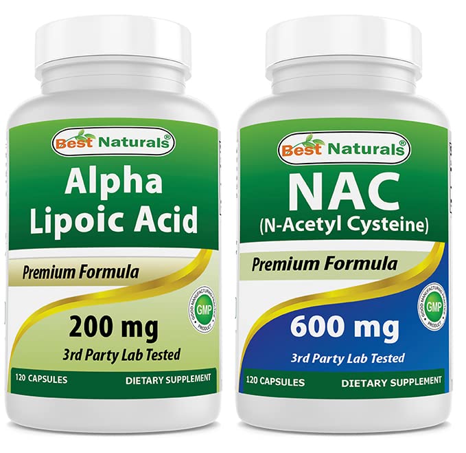 Best Naturals Alpha Lipoic Acid 200 Mg & NAC 600 mg
