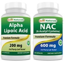 Best Naturals Alpha Lipoic Acid 200 Mg & NAC 600 mg