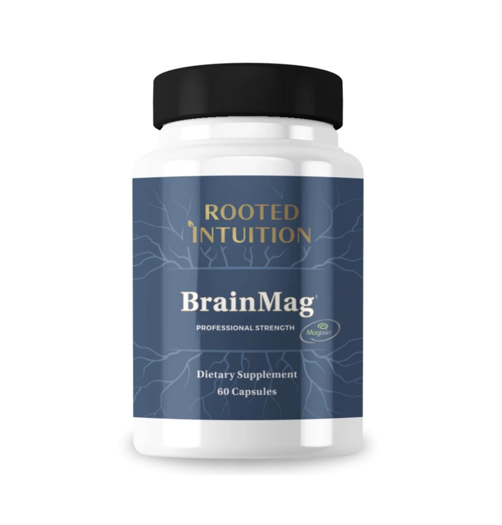 BrainMag - Magnesium L-Threonate Capsules for Focus, Memory & Restful Sleep | Non-Habit Forming Cognitive Support | 60 Capsules