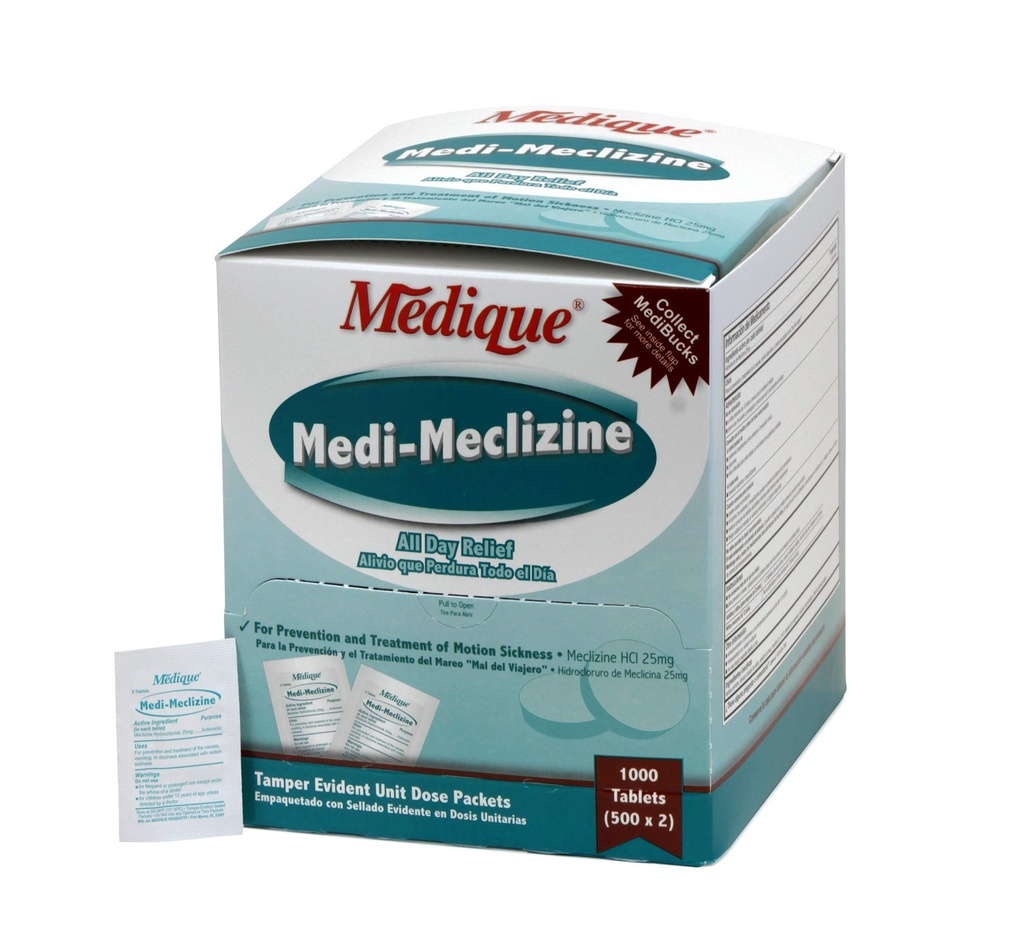 Medique Products Medi-Meclizine, Motion Sickness Medication - 500 Tablets