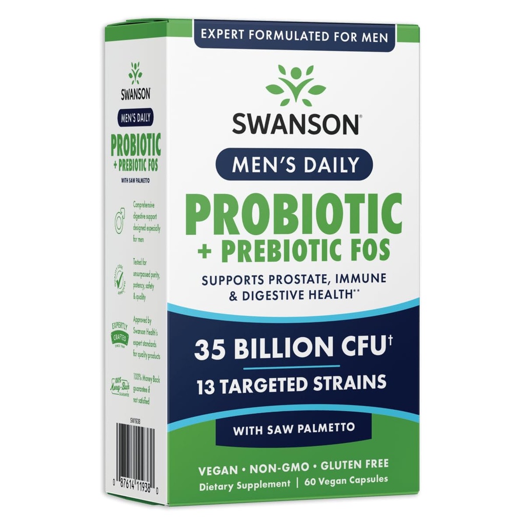 Swanson Men Daily Prob W/PREB FOS 60VEGANCAP