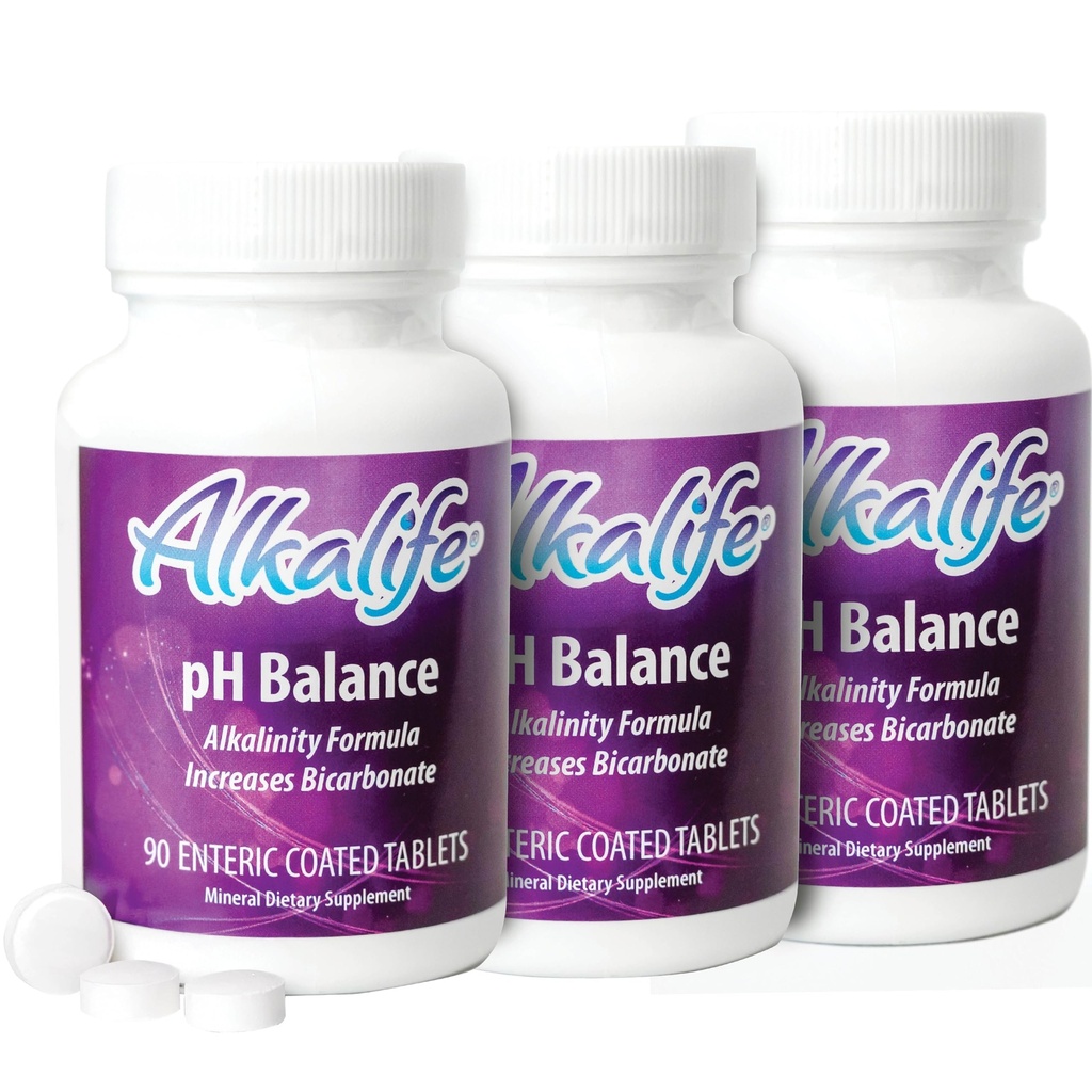 Alkalife pH Balance Supplement Tablets - Τα πρώτα διττανθρακικά χάπια αλκαλίνης - Εξουδετέρωση Οξέως, Ισορροπία pH, Ανοσολογική Υποστήριξη, Μέγιστη Απόδοση, Detox - 270 Tabletισκία