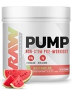RAW Pump Stim Free Pre Workout (Watermelon) - Non-Stimulant Pre Workout Supplement Powder Nitric Oxide Booster - Pre Workout Supplements Drink for During Workout - 40 Servings