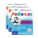Pedia-Lax Liquid Glycerin Suppositories for Kids Ages 2-5, Gentle Constipation Relief Laxative for Children, 6 Count, Pack of 3