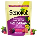 Senokot Laxative Soft Chews, 42 Chews, Overnight Constipation Relief, Senna Laxative Extract, Mixed Berry
