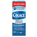 Colace Stool Softener 100 mg, 100 Capsules, Constipation Relief, Docusate Sodium, Gentle Docusate, Stimulant-Free, Regular Strength, #1 Doctor Recommended Stool Softener Brand