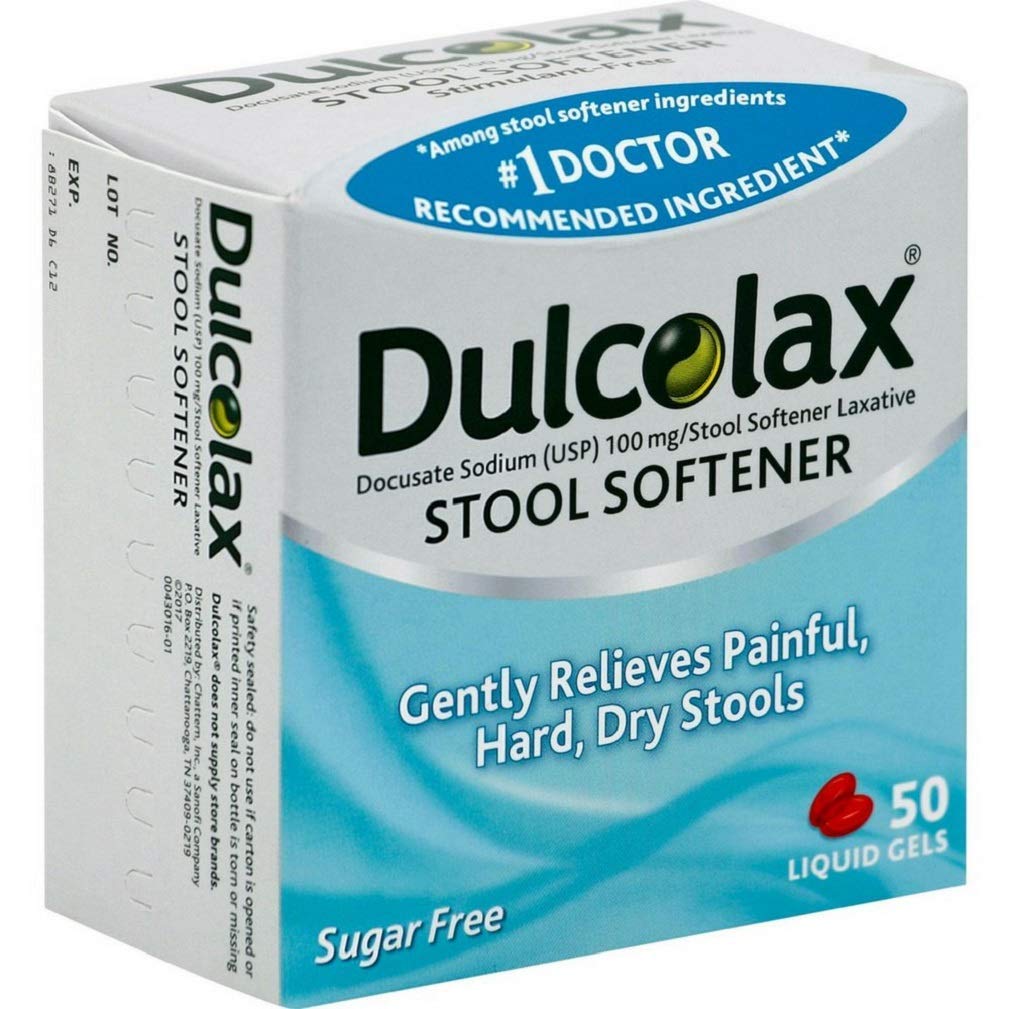 DulcoLax Stool Softener Sugar Free, 50 Liquid Gels (Pack of 6)