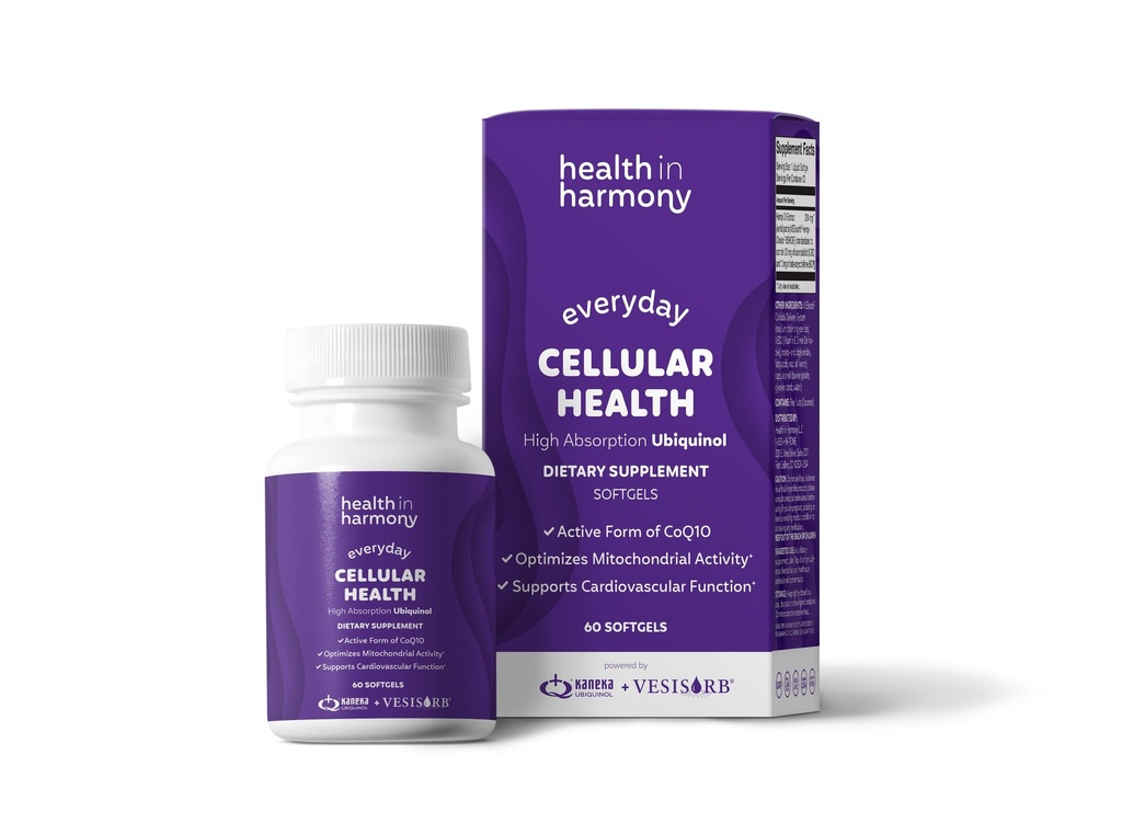 Everyday Cellular Health Supplement - Ubiquinol Coq10 Supplements With Vesisorb® For Enhanced Absorption - Energy Supplements Support Mitochondrial Function and Antioxidant Protection (2 Month Supply)