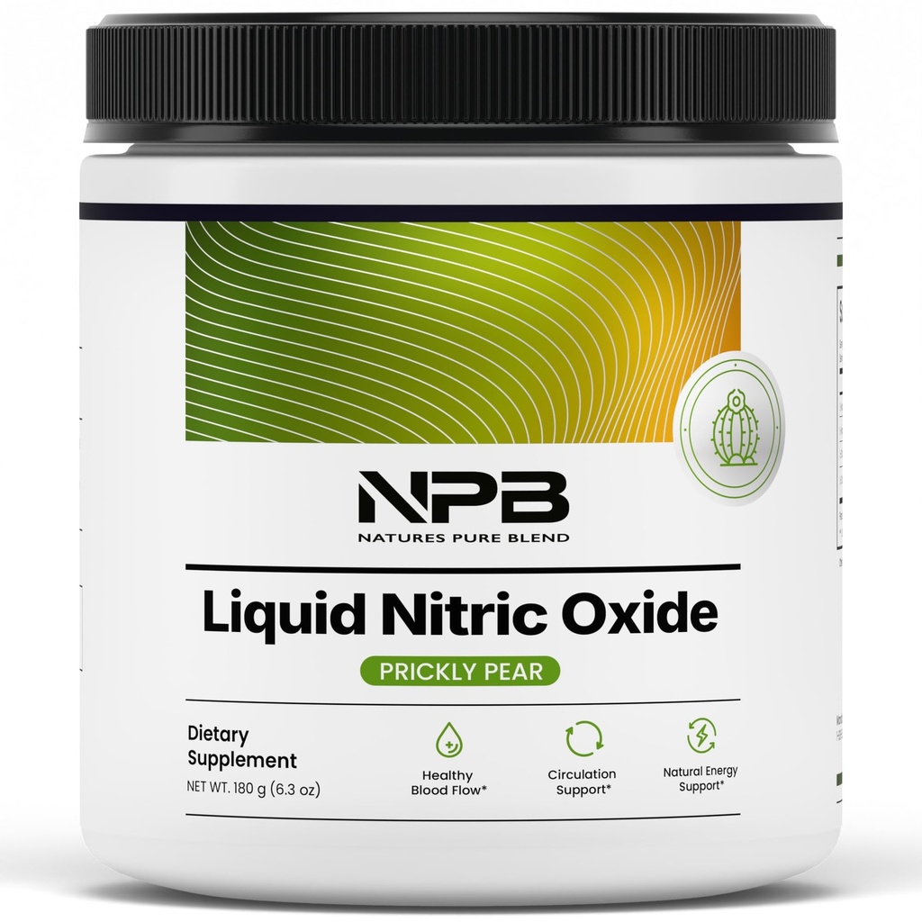 Nature's Pure Blend Liquid Nitric Oxide Supplement for Men – L-Arginine Powder – Nitric Oxide Booster & Circulation Supplement – Blood Flow Support, L Arginine and L Citrulline – 5000MG (Prickly Pear)