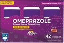Rite Aid Acid Reducer Omeprazole Delayed Release Tablets - 20 mg, 3 Bottles, 14 Count Each (42 Count Total), Unflavored, Heartburn Relief, Heartburn Medicine, Treats Frequent Heartburn