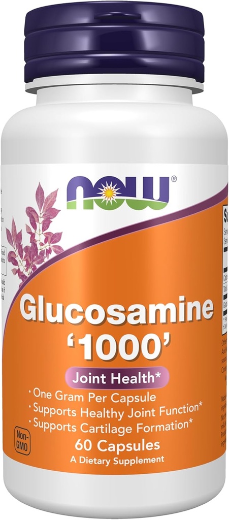 NOW Foods Supplements, Glucosamine '1000', with UL Dietary Supplement Certification, 1 g Per Capsule, 60 Veg Capsules