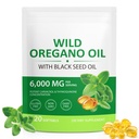 Oil of Oregano with Black Seed Oil Softgels 6000mg – 120 Count Oil of Oregano Dietary Supplement Formulated – Non-GMO, Gluten Free, Easy-to-Swallow Capsules for Daily Wellness Support