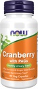 NOW Supplements, Cranberry with PACs, plus Uva Ursi and Grape Seed Extracts 90 Veg Capsules