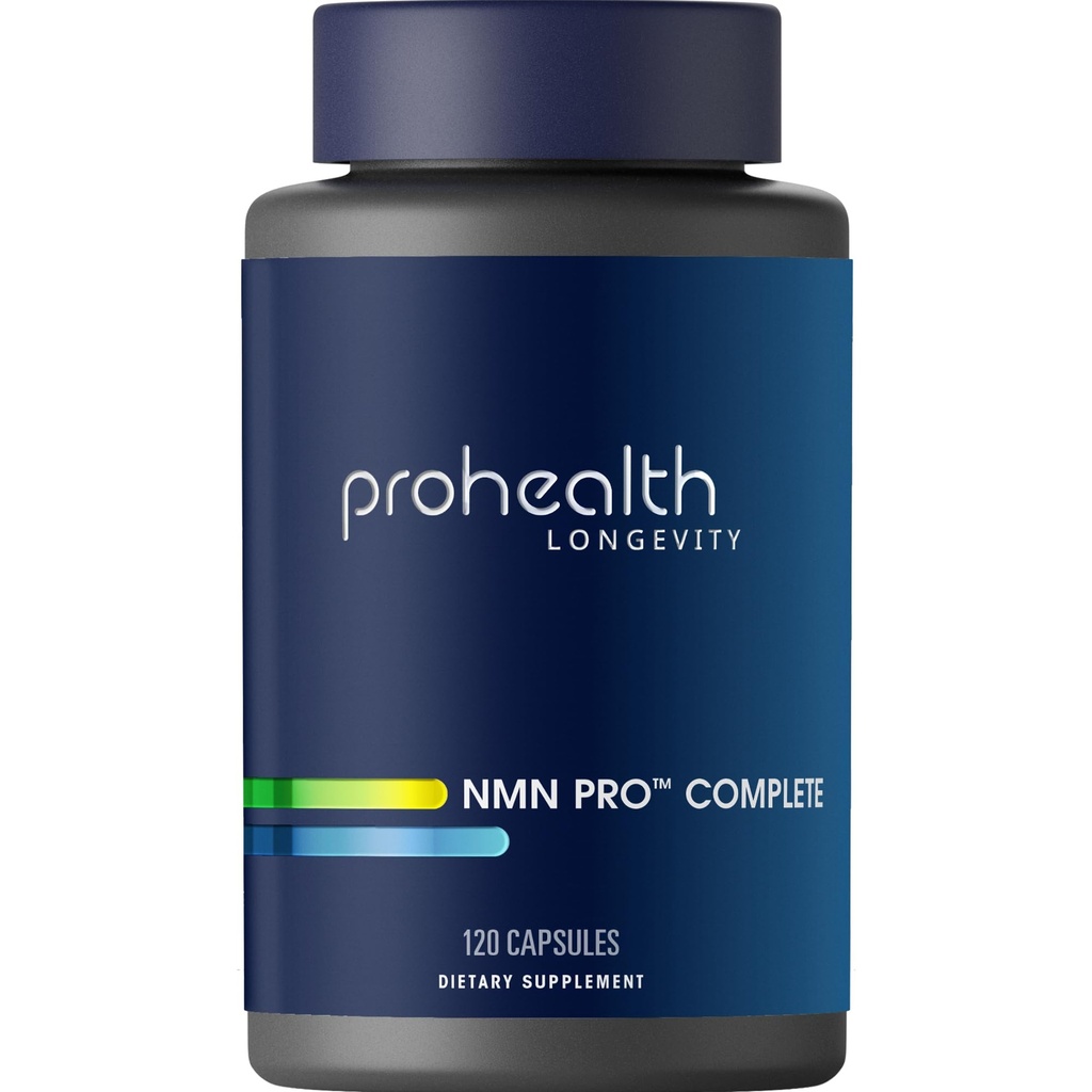 ProHealth NMN Pro Complete (120 Capsules) - 1000 mg Uthever® NMN + 1000 mg Resveratrol + 500 mg TMG. NAD+ Precursor