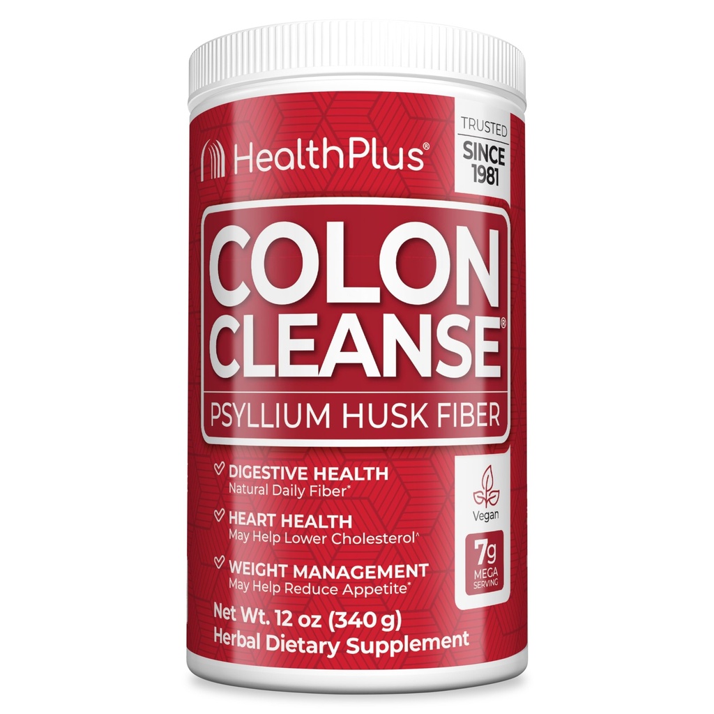 Υγεία Plus Cleanse Colon - Φυσικό καθημερινή σκόνη ινών - Χωρίς γλουτένη, Detox, καρδιά υγιή (12 ουγγιά, 48 εξυπηρετούν)