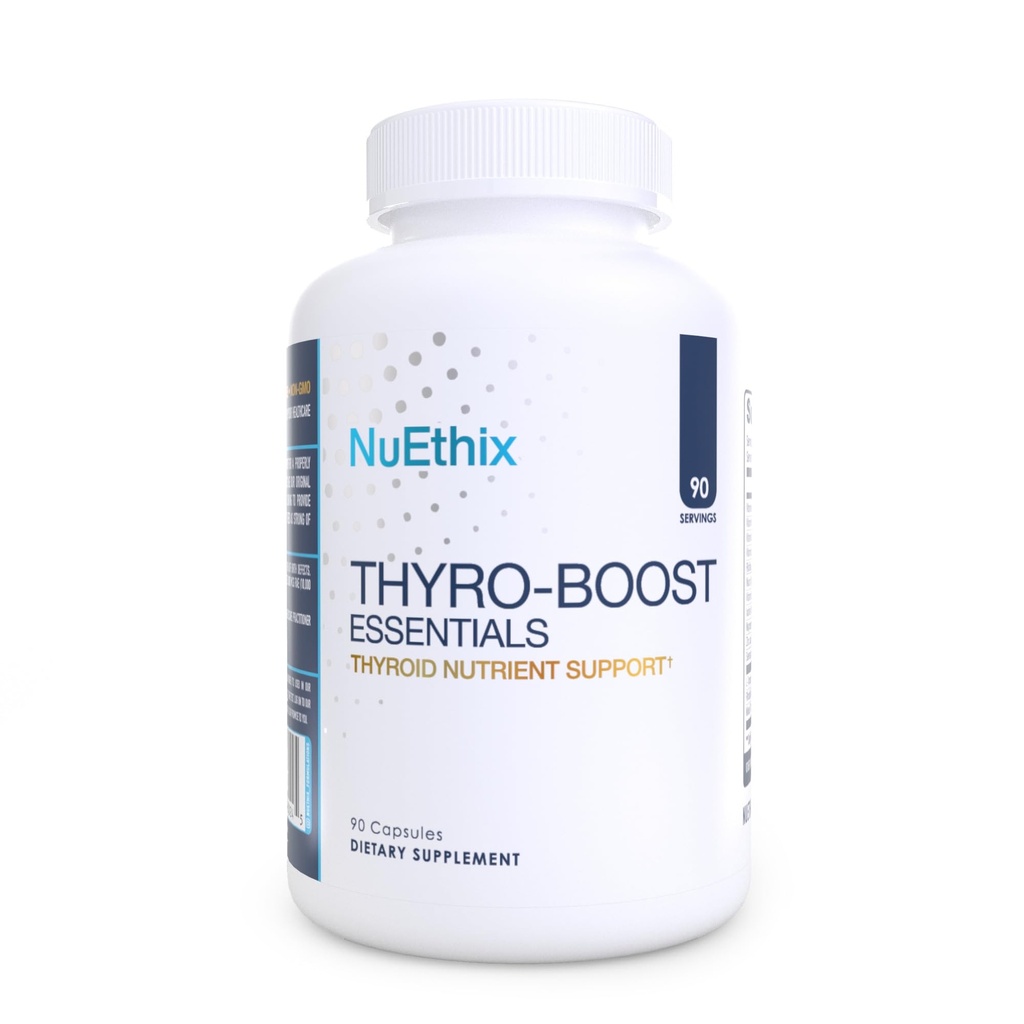 NuEthix Formulations Thyro-Boost Απαραίτητα, Μη-Γαστρική Υποστήριξη για να Βοηθήσετε με Βέλτιστη Λειτουργία Θυρεοειδούς, 90 Κάψουλες