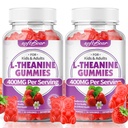 softbear L-Theanine Gummies 400mg for Kids & Adults, L Theanine Supplement with Ashwagandha, GABA, 5-HTP Supports Calm & Relax & Focus, Sugar-Free/Vegan/GMO-Free, Strawberry Flavor 120 Count