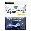 Vicks VapoCool Σοβαρές φαρμακευτικές σταγόνες λαρυγγικού λαρύγγι, Max δύναμη Μέντχολ, καταπραΰνει πόνο πονόλαιμο, χειμωνιάτικη γεύση, 45ct
