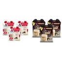 Atkins Vanilla Cream Meal Size Protein Shake with 23g Protein & Atkins Café au Lait Iced Coffee Protein Shake with 15g Protein, 12 Count