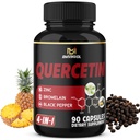 BMVINVOL Quercetin Supplement - Supports Cardiovascular Health, Immune System and Antioxidant - with Bromelain, Black Pepper Extract - 3 Months Supply