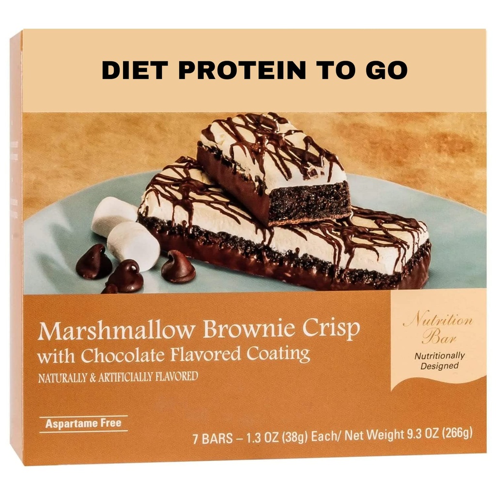 DPTG - Gourmet High Protein Snack Bar, High Protein, Low Calorie, Low Carb, Snack Pack, Aspartame Free, Bariatric Friendly, Ideal Protein Compatible (Marshmallow Brownie Crisp)