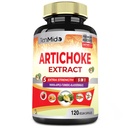 Εκχύλισμα συμπληρωμάτων Artichoke κάψουλες, 4 μήνες προμήθεια με Παπάγια, Πεκτίνη μήλου, κουρκουμίνη κουρκουμά, Bladderwrack - Υποστηρίζει λειτουργία πέψη - 120 κάψουλες Vegan