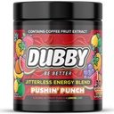 Dubby - Gamer Energy Drink Powder for Gaming - Sugar Free Energy Drinks, Nootropics Jitter-Free Natural Energy Powder, Fruit Punch Lemon Lime Flavor, 30 Serving, 5.61 Ounces (Pushin Punch)