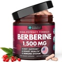Secret Element Berberine HCL Supplement 1500 mg, High Potency Vegan Capsules with Beet Root, Citrus Bergamot & Black Currant, Non-GMO, 180 Capsules