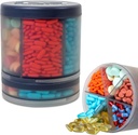 Monster Extra-Large Pill Organizer (5” Ψηλός x 4.25” Ευρεία) – 10 ρυθμιζόμενα διαμερίσματα, Easy Dispense Medication & Supplement Dispenser, Monster Fit 10