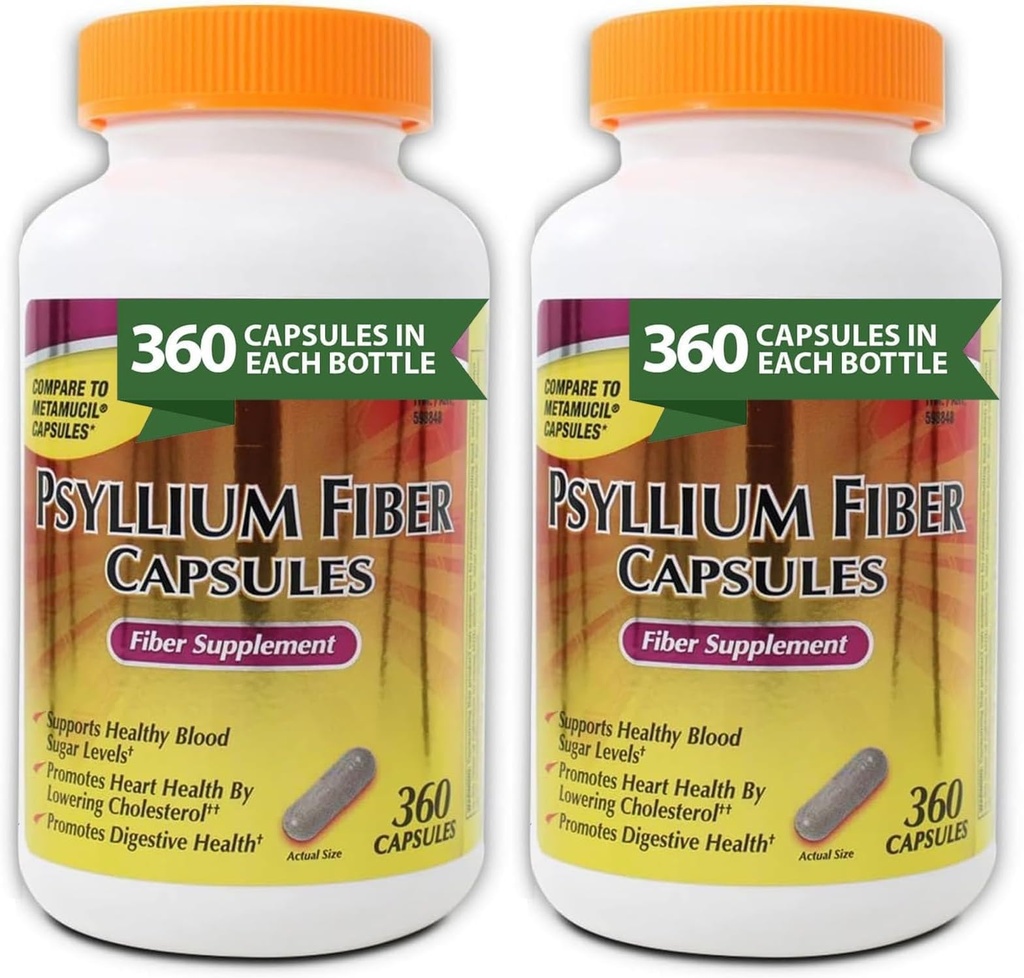 KS Signature Fiber Capsules, 2 Pack (360 Capsules Each)
