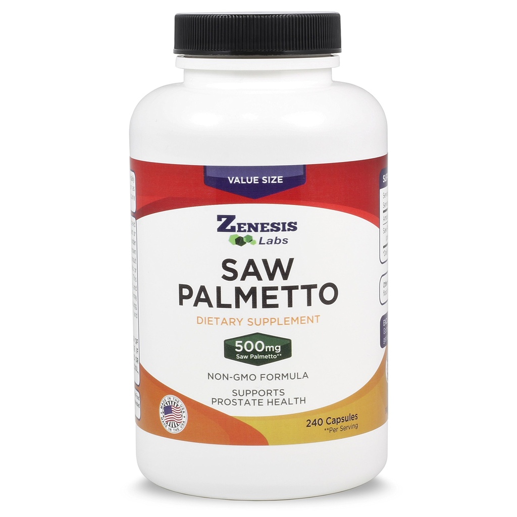 Saw Palmetto Extract - 240 Capsules - 500mg/capsule - 200% More Capsules Than Most Competitors