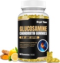 Γλυκοσαμίνη Chondroitin Gummies - 60 συμπληρώματα κοινής υποστήριξης - 1500mg επιπλέον δύναμη με MSM, Elderberry, Turmeric - Cartilage & Immune Support for Adults, Men & Women Vegan - Easy to Swallow