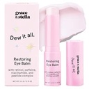 grace & stella Under Eye Brightener Balm Stick - Travel Size Toiletries - Retinol & Caffeine Eye Cream for Dark Circles, Puffiness, Wrinkles - Restore and Hydrate - Vegan Skincare (0.13oz / 3.5g)