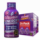 Vitamin Energy Mood+ Extra Strength Energy Shot Tropical Berry 24 Pack, 260mg Natural Caffeine, B-Vitamins, Rhodiola, Χαμομήλι, Mood & Energy Support, Zero Sugar, Χωρίς γλουτένη, Vegan, 1.93 fl oz