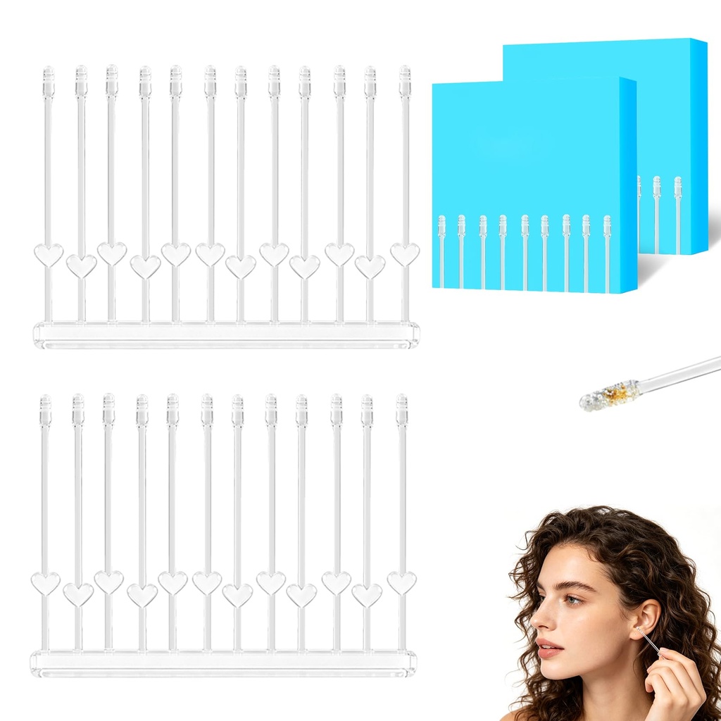 Sticky Ear Cleaning Stick, Reusable Ear Cleaning Tools,Soft Spiral Head Adhesive Ear Pick for Safe Ear Cleaning, Gentle Adhesive Ear Pick for Ear Wax Cleaning for All Ages