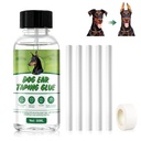 Pet Ear Taping Glue, Doberman Ear Posting Kit, Dog Ear Posting Kit with Ear-Up Cotton Swabs, Long-Lasting and Non-Detachable Adhesive, Suitable for Daily Care of All Dog Breeds