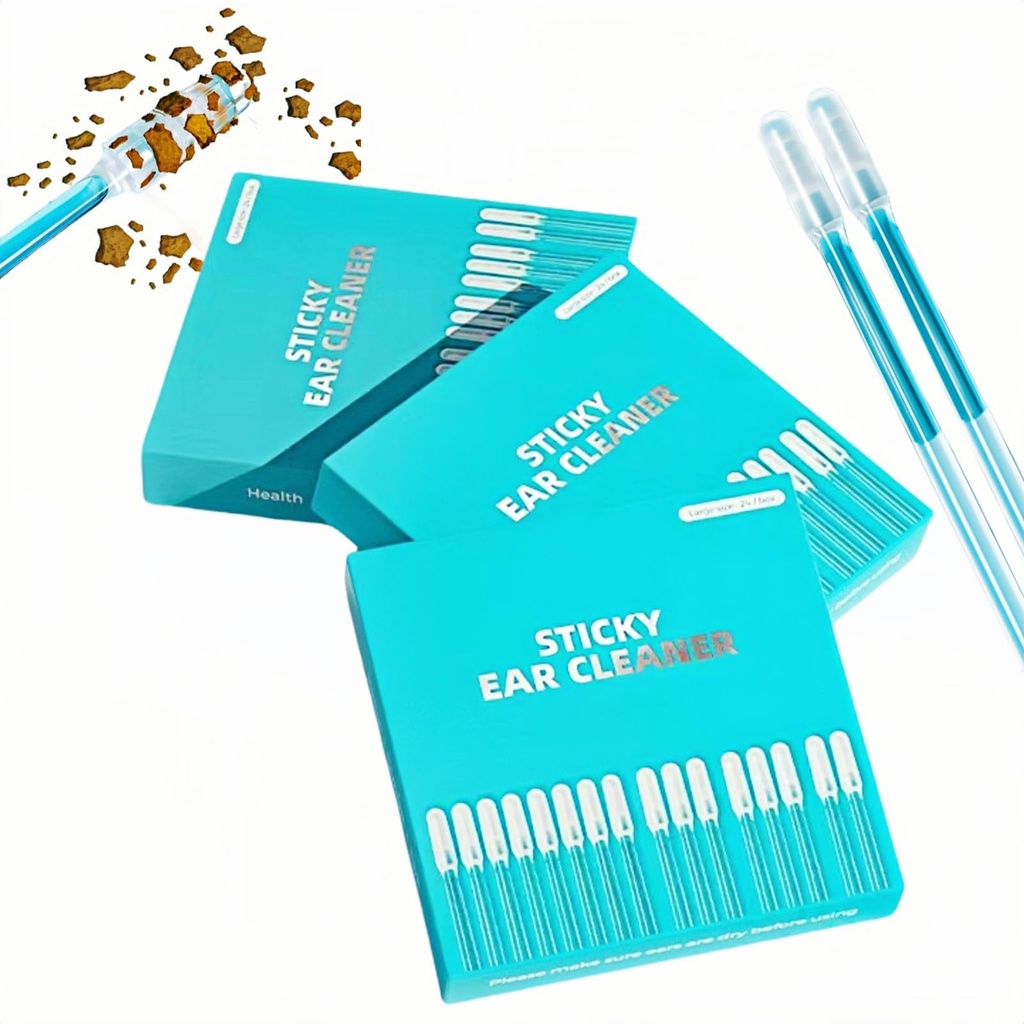 Ear Wax Removal Tools,Reusable Stickiness Ear Swab for Both Adults and Children（2 Packs (48 PCS)