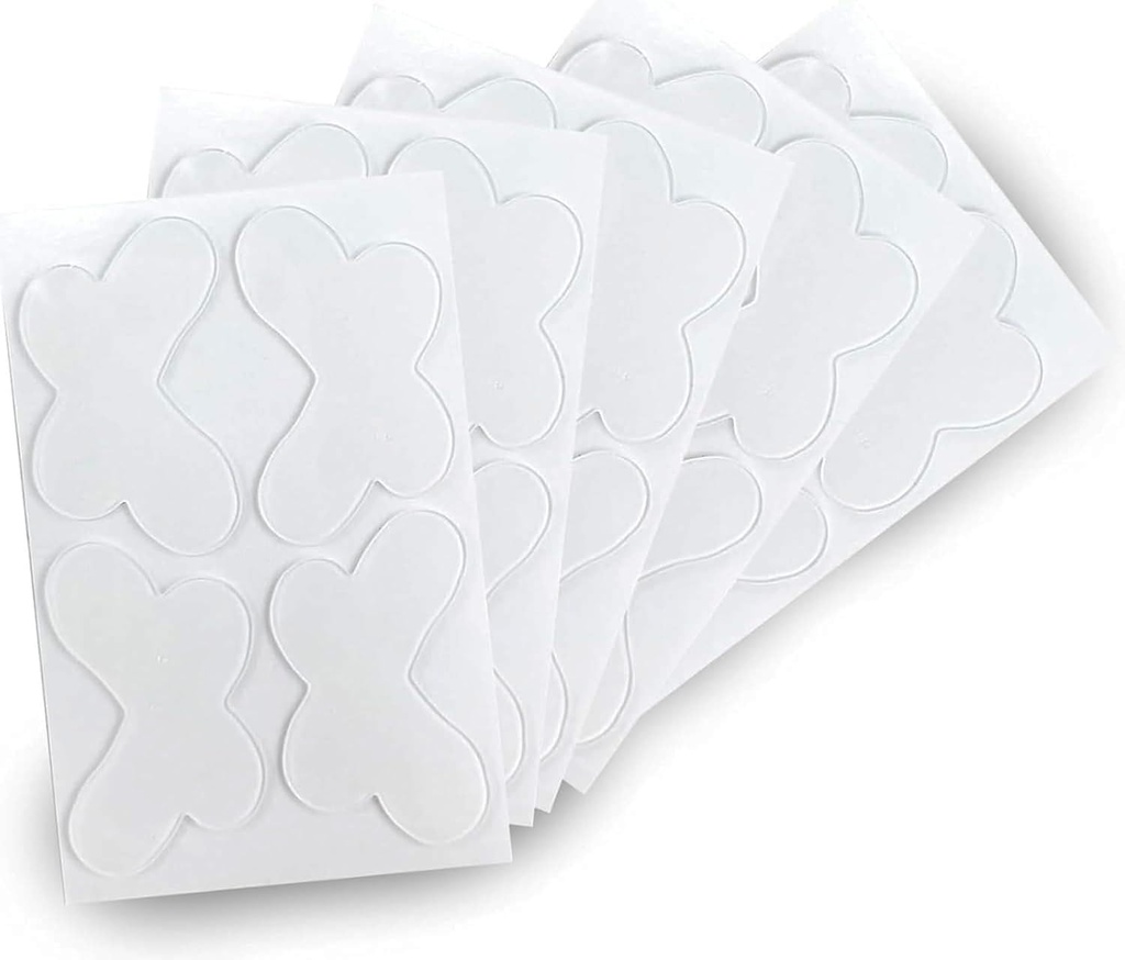 72 Pcs Ear Stickers，Butterfly-Shaped Elf Ear Tapes,Strong Support Transparent Painless Silicone Cosmetic Ear Stickers Say Goodbye to Flat Ears，to Creat V-Shaped Face，Natural Ear Contours