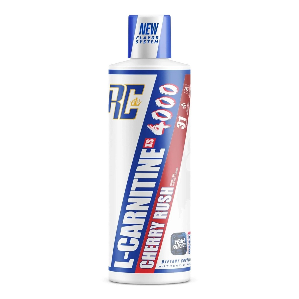 Ronnie Coleman Signature Series L-Carnitine XS 4000 Liquid, Stimulant Free, Sugar Free, Zero Carbs, Liquid Amino Acid Supplement for Men & Women, 16 Oz, Cherry Rush