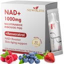 NAD+ Liquid Supplement 1000mg 30 Sachet, Nicotinamide Riboside & Resveratrol with PQQ DNA Repair Advanced NAD Supplement for Men & Women,Boosts Cellular Energy