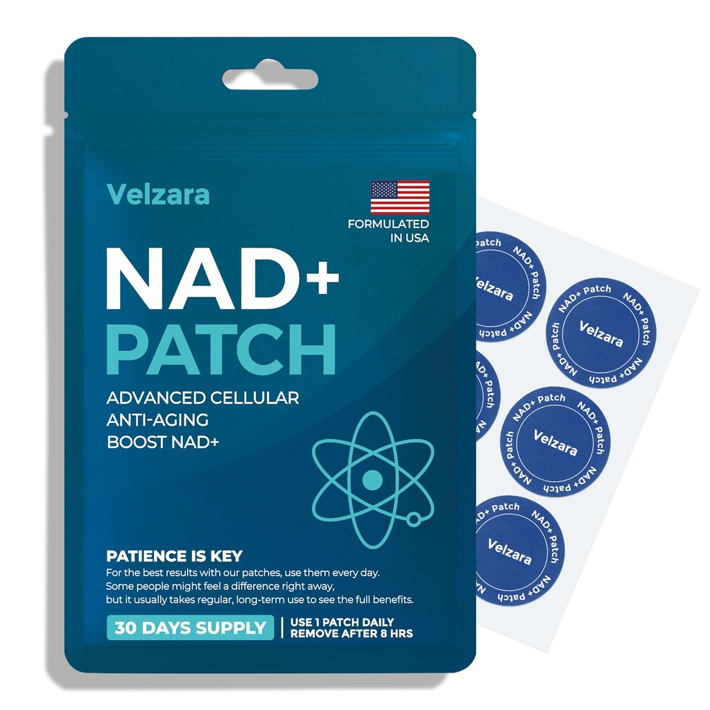 NAD+ Patches Comfortable All-Day Wear Vegan, Water-Resistant 30 Patches
