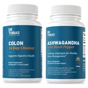 Dr. Tobias Colon 14 Ημέρα καθαρισμού και Ashwagandha κάψουλες, Colon Cleanse Detox και Calming Adaptogen, υποστηρίζει την ενέργεια & ανοσοποιητική υγεία, μη ΓΤΟ
