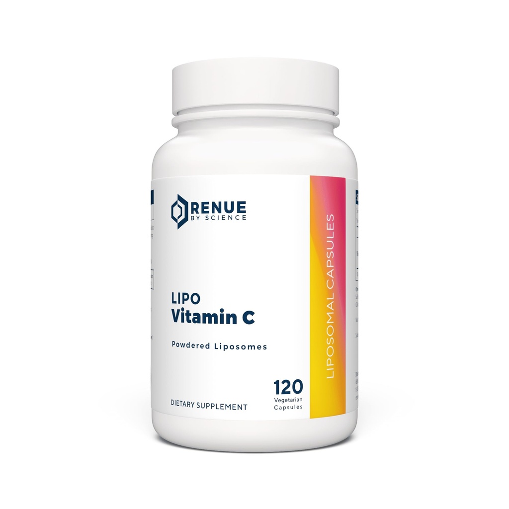 Renue By Science Vitamin C | High Strength Liposomal Supplement | 120 Capsules - 1000mg VIT C per Serving | Non-GMO & Allergen Free | Made in The USA Third-Party Tested