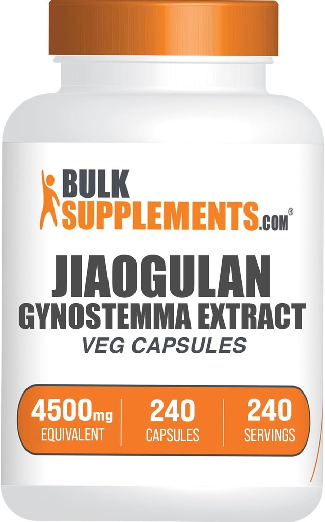 BulkSupplements.com Κάψουλες Jiaogulan - Gynostemma Extract Κάψουλες, Gynostemma Pentaphyllum Extract, Jiaogulan 9000mg Ισοδύναμο - 1 Κάψουλα, 240-Ημέρες Προμήθεια, 240 Veg Κάψουλες (Η συσκευασία μπορεί να διαφέρει)