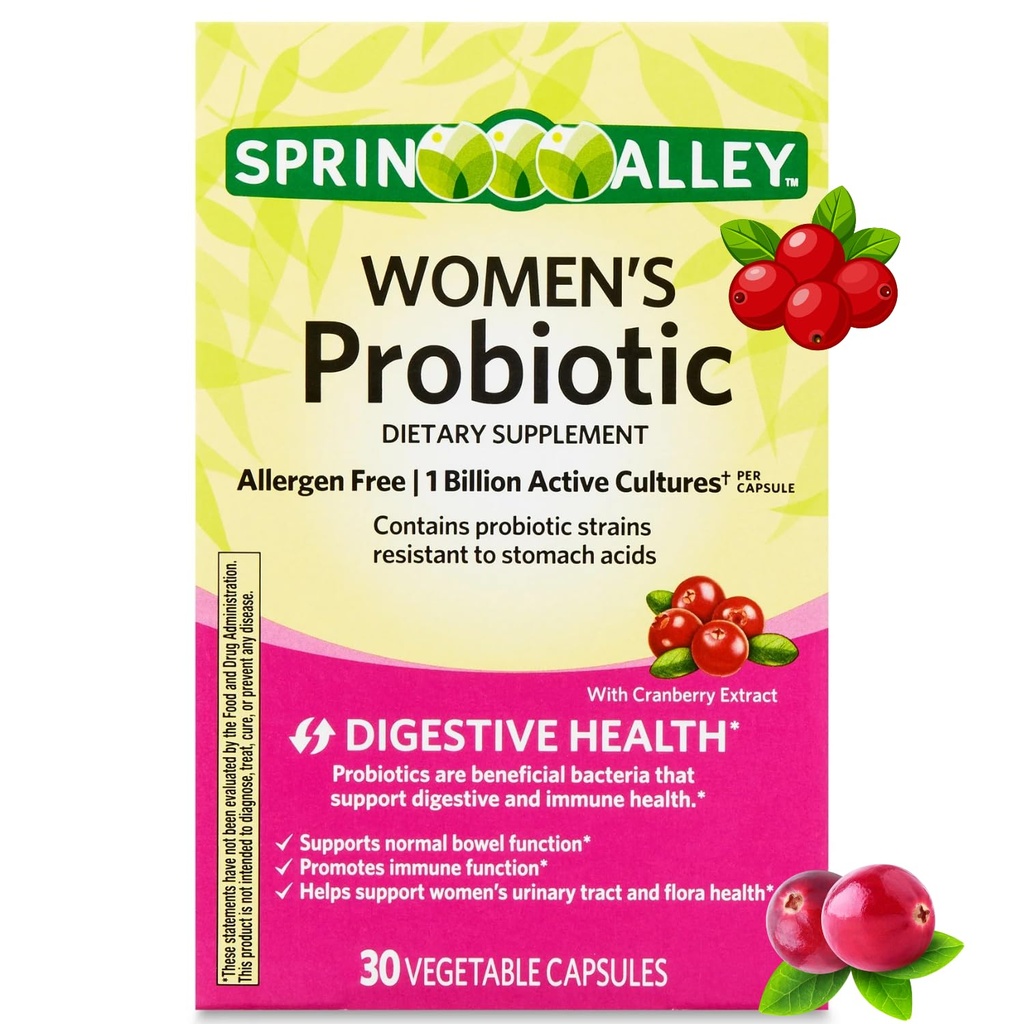 Probiotics for Women Capsules, Dietary Supplement 1 Billion CFUs - Digestive Health - Womens Probiotic, Digestive Health – 30 Count (Pack of 1)